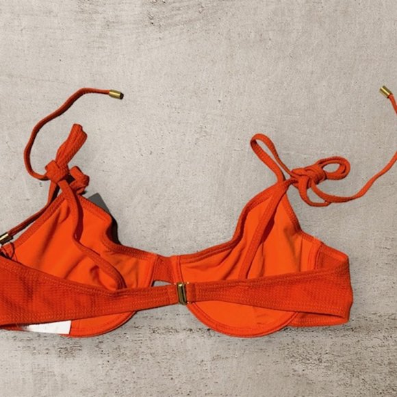 NWT Nasty Gal Underwire Tie & High Leg Cheeky Bikini Swimsuit 2 Piece Set Sz 10 - Picture 3 of 7